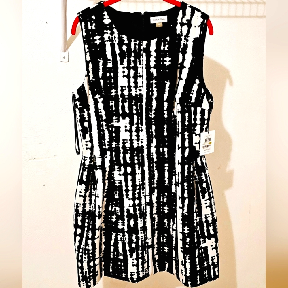 Black & White, Cute, Textured Dress